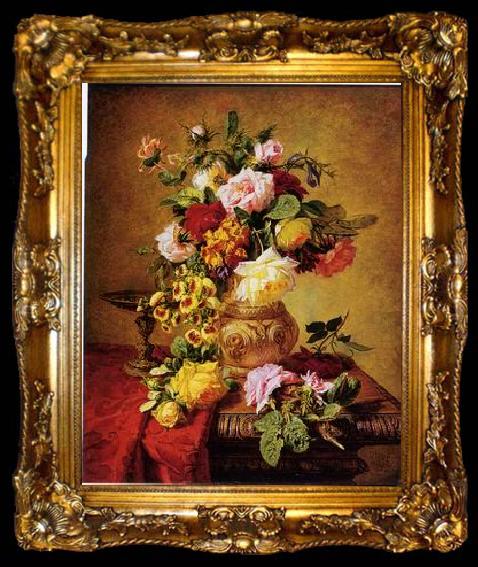 framed  unknow artist Floral, beautiful classical still life of flowers.109, ta009-2